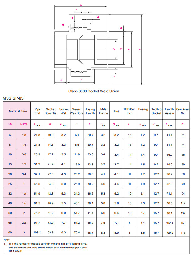 ASME B16.11 High pressure Forged Steel Union--SHANGHAI ZHUCHENG PIPE ...