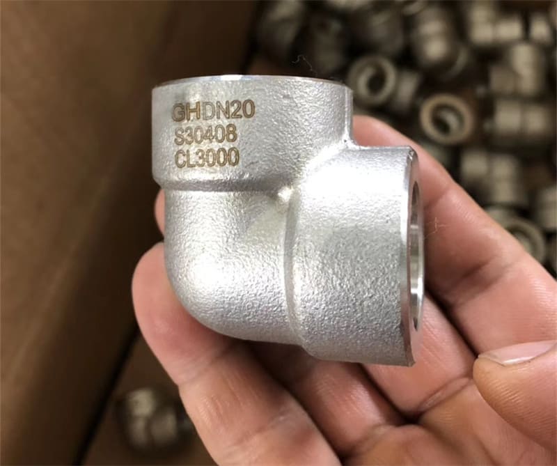 ISO Manufacturer Stainless Steel CL3000 Socked Weld Elbow