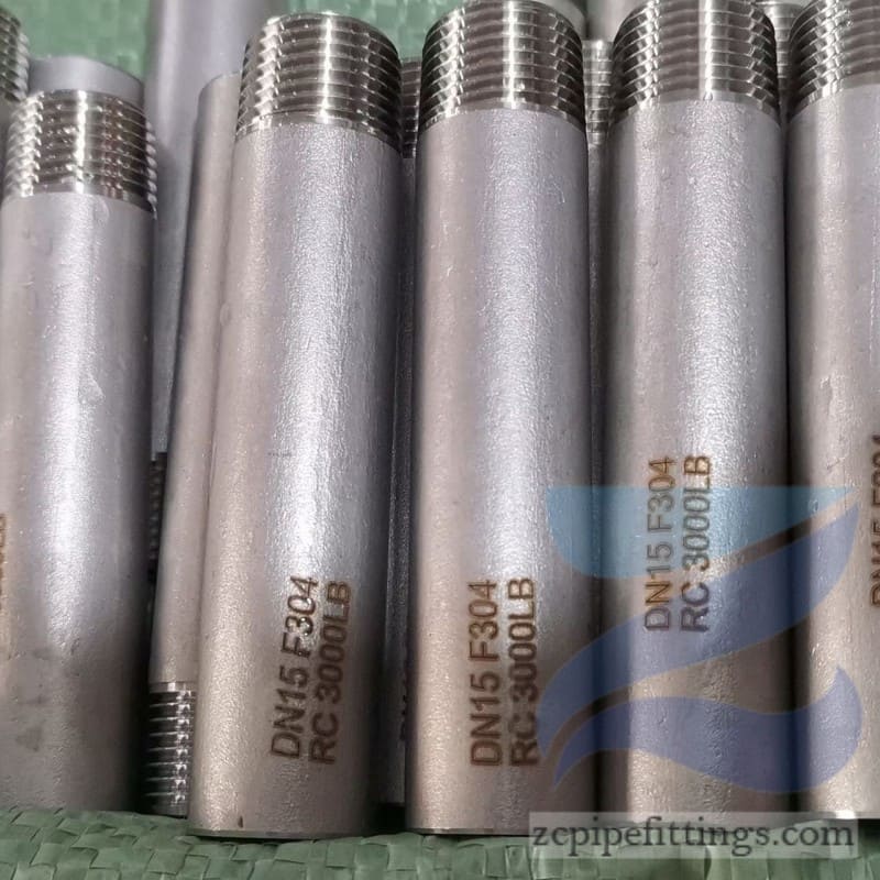 A182 F304 Stainless Steel Threaded Nipple ASTM A733