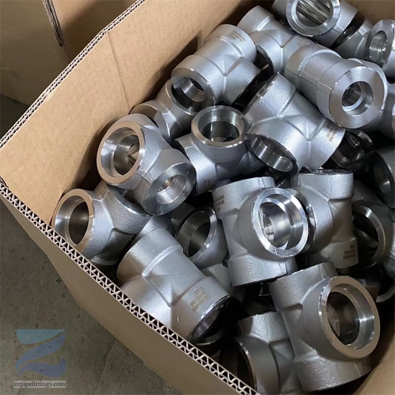 CL3000 Socket Weld Pipe Fittings DN25  Equal Tee