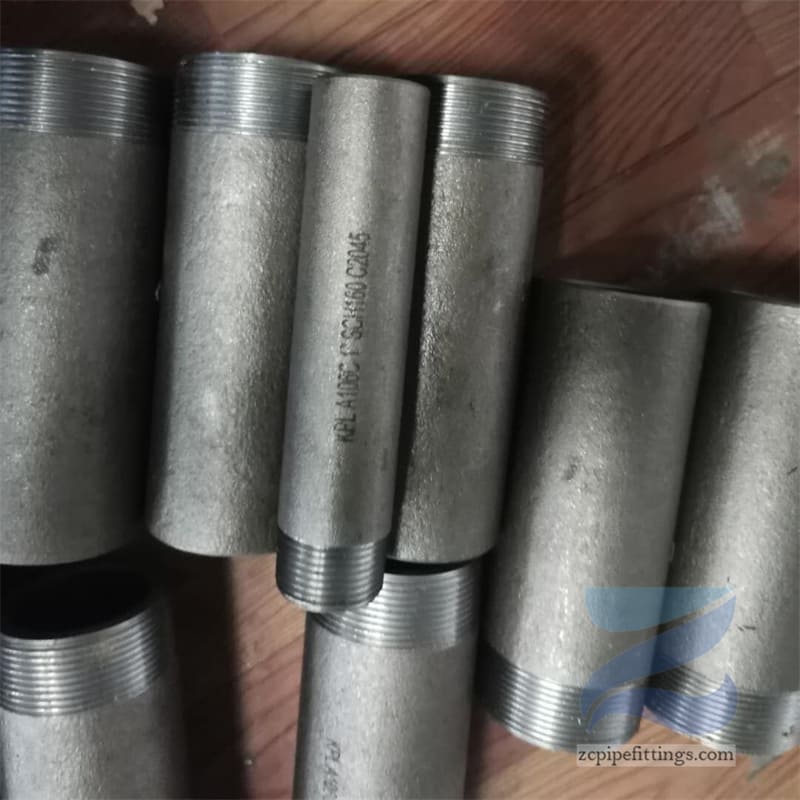 ASTM A106 SCH160 Threaded Nipples Carbon Steel Pipe Fittings