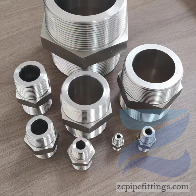 ASTM A182 316L Stainless Steel Thread Hex Nipple  Carbon Steel Pipe Fittings MSP-95