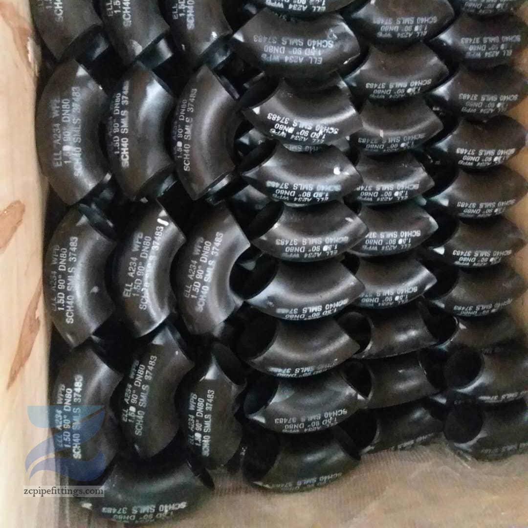 Butt Welded 90° Elbows ASTM A234 WPB Pipe Fittings