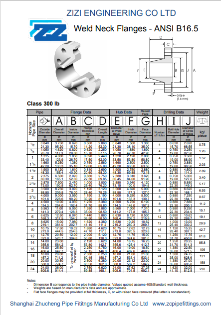 A182 F316 Stainless Steel WN flange CL300