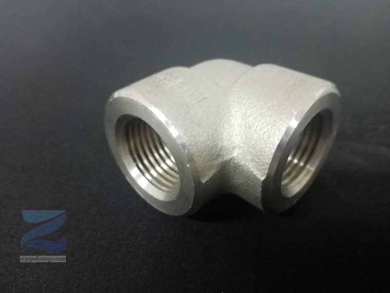 Asme/Ansi B16.11 stainless steel A182 Threaded elbow Manufacturer